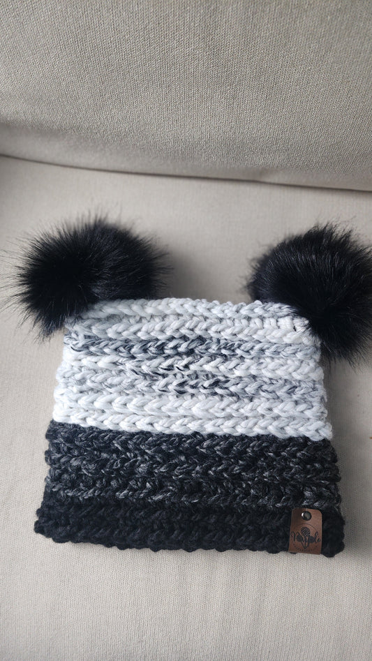 Midnight Whiskers Chunky Kids Beanie