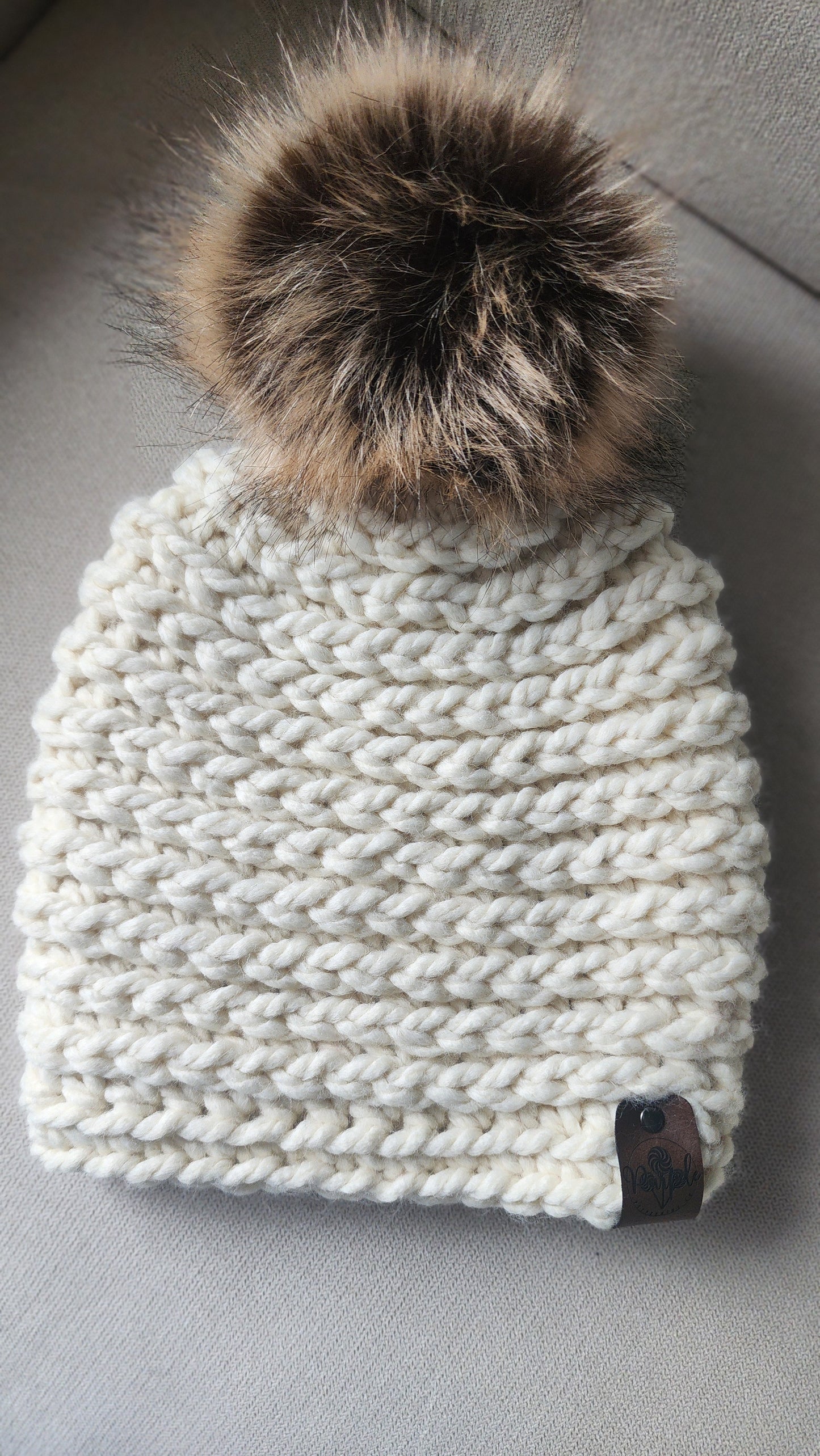 Toasted Marshmallow Chunky Kids Beanie