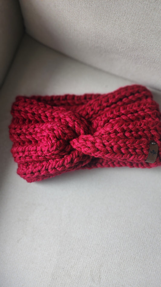 Cozy Twist Headband- Cranberry